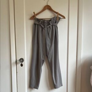 Athleta Gray Paperbag Waist Pants